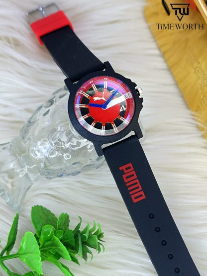 Girls Rubber Puma Strap Analog Watch For Women