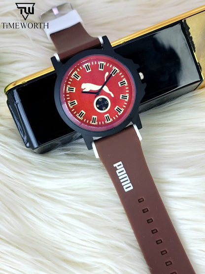 Girls Rubber Puma Strap Analog Watch For Women