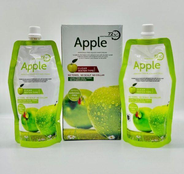 Apple Hair Color Cream Black Pack Of 2 (500ml)