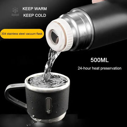 Stainless Steel Vacuum Flask Set with 2 cups