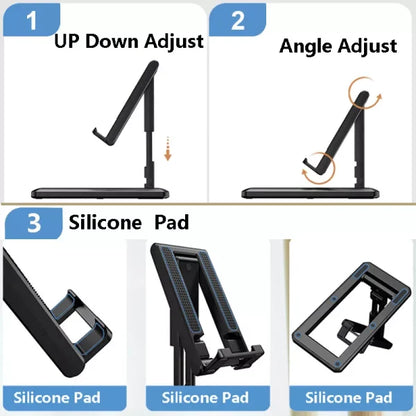 Universal Plastic Mobile Phone Holder | Adjustable Foldable Desktop Stand (random Color)