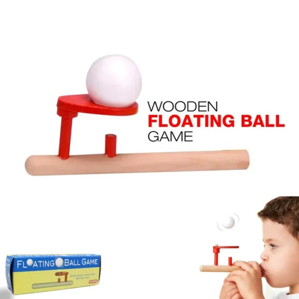 Wooden Floating Blowing Pipe Game Ball | Floating Ball Balance Game For Kids & Adults