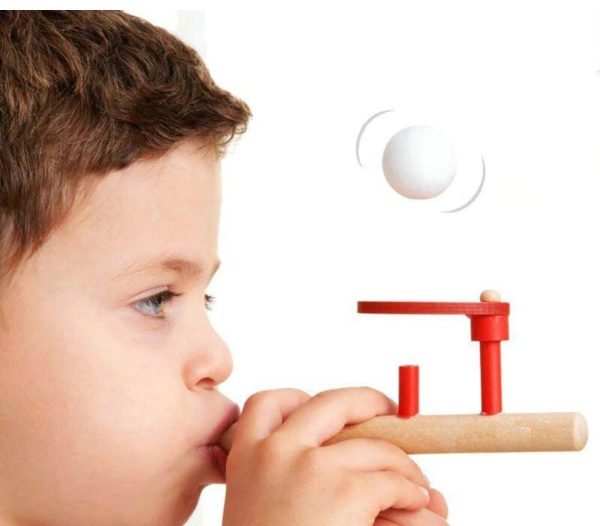 Wooden Floating Blowing Pipe Game Ball | Floating Ball Balance Game For Kids & Adults